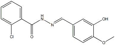 2-chloro-N'-[(E)-(3-hydroxy-4-methoxyphenyl)methylidene]benzohydrazide