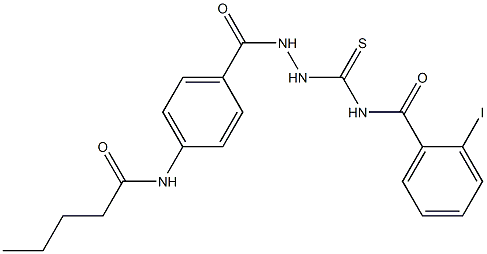 2-iodo-N-({2-[4-(pentanoylamino)benzoyl]hydrazino}carbothioyl)benzamide|