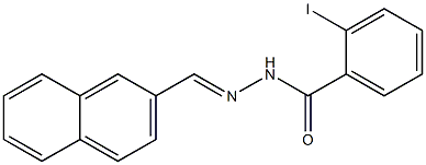 2-iodo-N'-[(E)-2-naphthylmethylidene]benzohydrazide Struktur