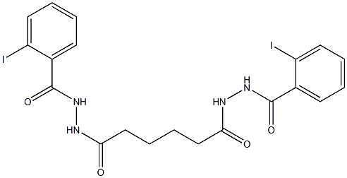 2-iodo-N'-{6-[2-(2-iodobenzoyl)hydrazino]-6-oxohexanoyl}benzohydrazide Struktur