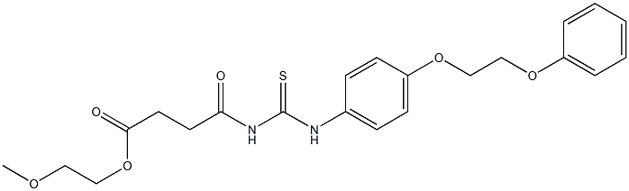 2-methoxyethyl 4-oxo-4-({[4-(2-phenoxyethoxy)anilino]carbothioyl}amino)butanoate Struktur