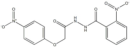 2-nitro-N'-[2-(4-nitrophenoxy)acetyl]benzohydrazide Struktur