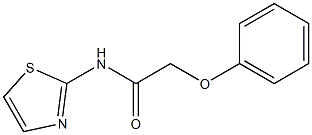 2-phenoxy-N-(1,3-thiazol-2-yl)acetamide 化学構造式
