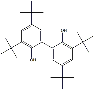 3,3',5,5'-tetra(tert-butyl)[1,1'-biphenyl]-2,2'-diol 结构式