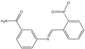 3-{[(E)-(2-nitrophenyl)methylidene]amino}benzamide Struktur