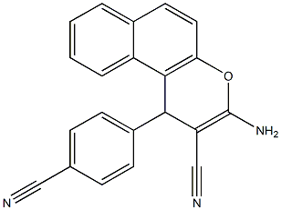 3-amino-1-(4-cyanophenyl)-1H-benzo[f]chromene-2-carbonitrile Structure