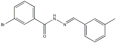 3-bromo-N'-[(E)-(3-methylphenyl)methylidene]benzohydrazide,,结构式