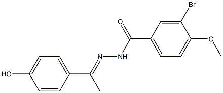 3-bromo-N'-[(E)-1-(4-hydroxyphenyl)ethylidene]-4-methoxybenzohydrazide Structure