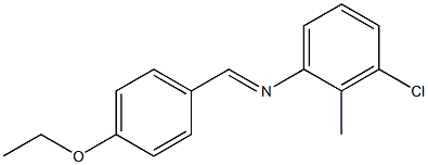 N-(3-chloro-2-methylphenyl)-N-[(E)-(4-ethoxyphenyl)methylidene]amine Structure