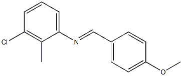  N-(3-chloro-2-methylphenyl)-N-[(E)-(4-methoxyphenyl)methylidene]amine