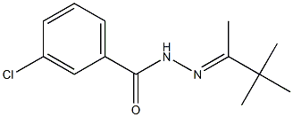 3-chloro-N'-[(E)-1,2,2-trimethylpropylidene]benzohydrazide 化学構造式