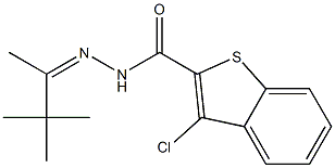 3-chloro-N'-[(Z)-1,2,2-trimethylpropylidene]-1-benzothiophene-2-carbohydrazide Structure