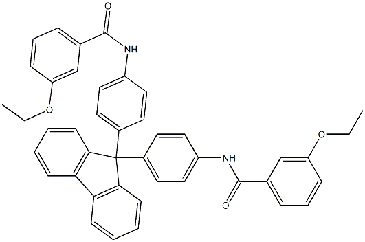 3-ethoxy-N-[4-(9-{4-[(3-ethoxybenzoyl)amino]phenyl}-9H-fluoren-9-yl)phenyl]benzamide 化学構造式