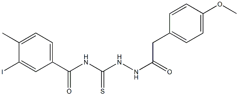  3-iodo-N-({2-[2-(4-methoxyphenyl)acetyl]hydrazino}carbothioyl)-4-methylbenzamide