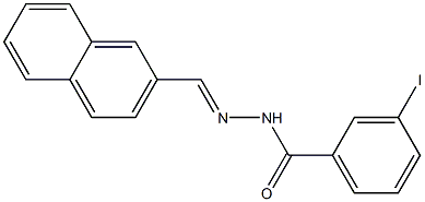 3-iodo-N'-[(E)-2-naphthylmethylidene]benzohydrazide Struktur