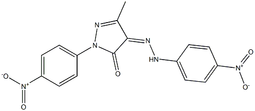 3-methyl-1-(4-nitrophenyl)-1H-pyrazole-4,5-dione 4-[N-(4-nitrophenyl)hydrazone] Structure