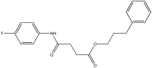 3-phenylpropyl 4-(4-fluoroanilino)-4-oxobutanoate Struktur