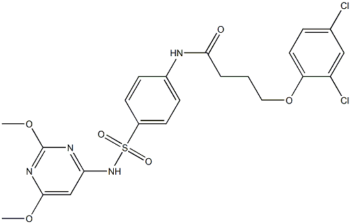 4-(2,4-dichlorophenoxy)-N-(4-{[(2,6-dimethoxy-4-pyrimidinyl)amino]sulfonyl}phenyl)butanamide|
