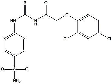 4-[({[2-(2,4-dichlorophenoxy)acetyl]amino}carbothioyl)amino]benzenesulfonamide Structure