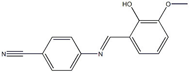 4-{[(E)-(2-hydroxy-3-methoxyphenyl)methylidene]amino}benzonitrile Structure