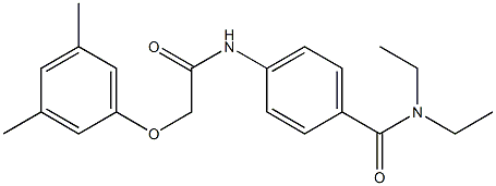 4-{[2-(3,5-dimethylphenoxy)acetyl]amino}-N,N-diethylbenzamide Structure
