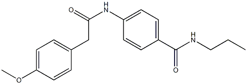 4-{[2-(4-methoxyphenyl)acetyl]amino}-N-propylbenzamide 结构式