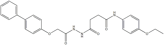 4-{2-[2-([1,1'-biphenyl]-4-yloxy)acetyl]hydrazino}-N-(4-ethoxyphenyl)-4-oxobutanamide,,结构式