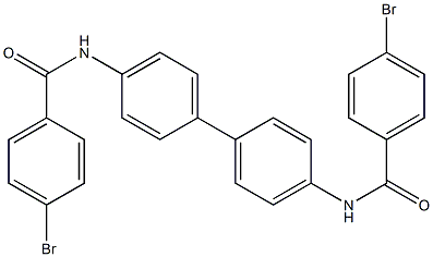 4-bromo-N-{4'-[(4-bromobenzoyl)amino][1,1'-biphenyl]-4-yl}benzamide,,结构式