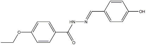 4-ethoxy-N'-[(E)-(4-hydroxyphenyl)methylidene]benzohydrazide Struktur