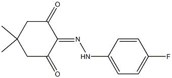 5,5-dimethyl-1,2,3-cyclohexanetrione 2-[N-(4-fluorophenyl)hydrazone],,结构式