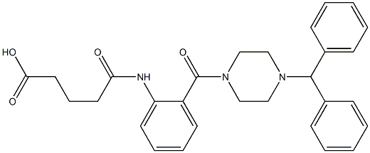 5-{2-[(4-benzhydryl-1-piperazinyl)carbonyl]anilino}-5-oxopentanoic acid,,结构式
