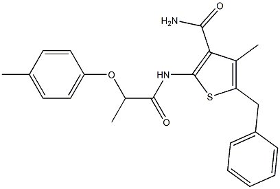 5-benzyl-4-methyl-2-{[2-(4-methylphenoxy)propanoyl]amino}-3-thiophenecarboxamide