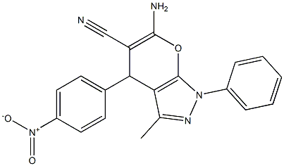 6-amino-3-methyl-4-(4-nitrophenyl)-1-phenyl-1,4-dihydropyrano[2,3-c]pyrazole-5-carbonitrile