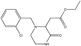 ethyl 2-[1-(2-chlorobenzyl)-3-oxo-2-piperazinyl]acetate Structure