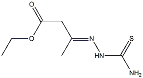 ethyl 3-[(E)-2-(aminocarbothioyl)hydrazono]butanoate Struktur