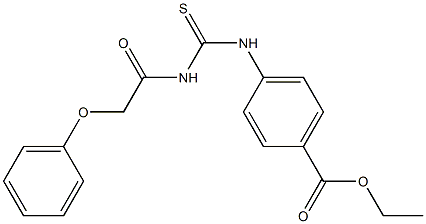 ethyl 4-({[(2-phenoxyacetyl)amino]carbothioyl}amino)benzoate Structure