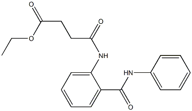 ethyl 4-[2-(anilinocarbonyl)anilino]-4-oxobutanoate Structure