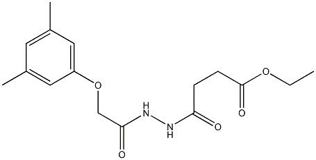 ethyl 4-{2-[2-(3,5-dimethylphenoxy)acetyl]hydrazino}-4-oxobutanoate Structure