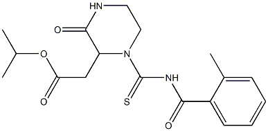 isopropyl 2-(1-{[(2-methylbenzoyl)amino]carbothioyl}-3-oxo-2-piperazinyl)acetate