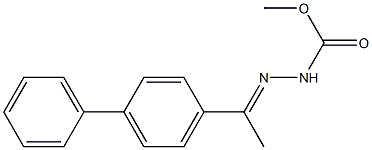methyl 2-[(E)-1-[1,1'-biphenyl]-4-ylethylidene]-1-hydrazinecarboxylate Struktur