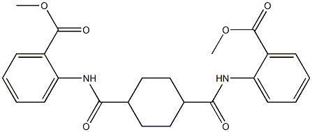 methyl 2-{[(4-{[2-(methoxycarbonyl)anilino]carbonyl}cyclohexyl)carbonyl]amino}benzoate Structure