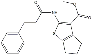 methyl 2-{[(E)-3-phenyl-2-propenoyl]amino}-5,6-dihydro-4H-cyclopenta[b]thiophene-3-carboxylate Structure