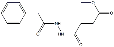 methyl 4-oxo-4-[2-(2-phenylacetyl)hydrazino]butanoate,,结构式