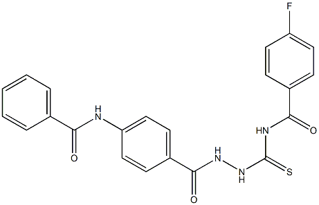 N-({2-[4-(benzoylamino)benzoyl]hydrazino}carbothioyl)-4-fluorobenzamide Structure