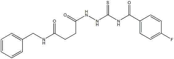 N-({2-[4-(benzylamino)-4-oxobutanoyl]hydrazino}carbothioyl)-4-fluorobenzamide