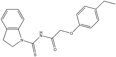 N-(2,3-dihydro-1H-indol-1-ylcarbothioyl)-2-(4-ethylphenoxy)acetamide Struktur