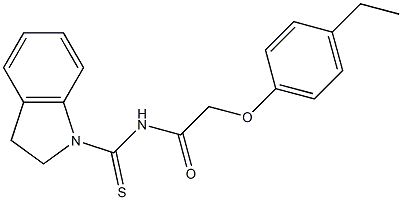 N-(2,3-dihydro-1H-indol-1-ylcarbothioyl)-2-(4-ethylphenoxy)acetamide Structure