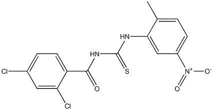 N-(2,4-dichlorobenzoyl)-N'-(2-methyl-5-nitrophenyl)thiourea 化学構造式