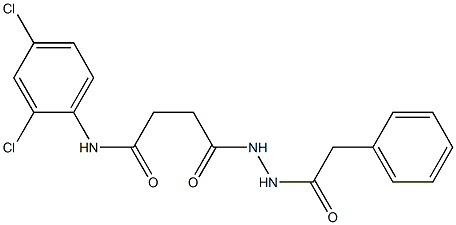 N-(2,4-dichlorophenyl)-4-oxo-4-[2-(2-phenylacetyl)hydrazino]butanamide,,结构式