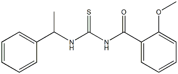 N-(2-methoxybenzoyl)-N'-(1-phenylethyl)thiourea Struktur